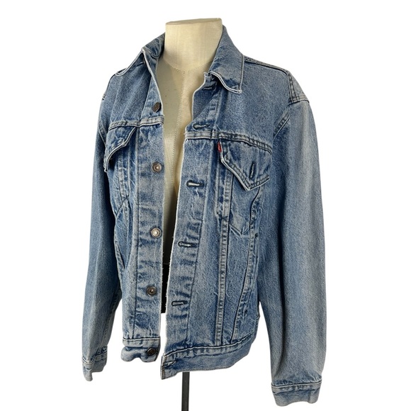 Vintage 90’s Levis jean jacket WPL-423 Mens size 38 trucker faded - Picture 1 of 9